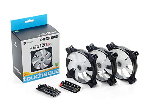 Bitspower Touchaqua NJORD RGB 70 CFM 120 mm Fans 3-Pack