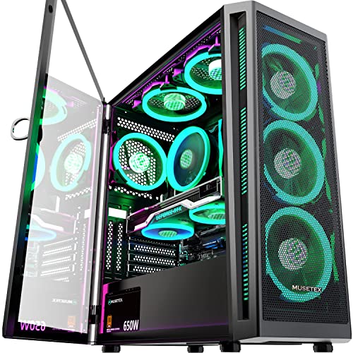 MUSETEX ‎TW8-S6 Mesh ATX Mid Tower Case