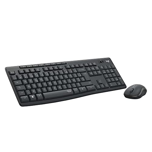 Logitech MK295 Silent Wireless/Wired Standard Keyboard With Optical Mouse