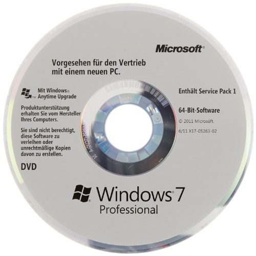 Microsoft Windows 7 Pro SP1 DE OEM 64-bit