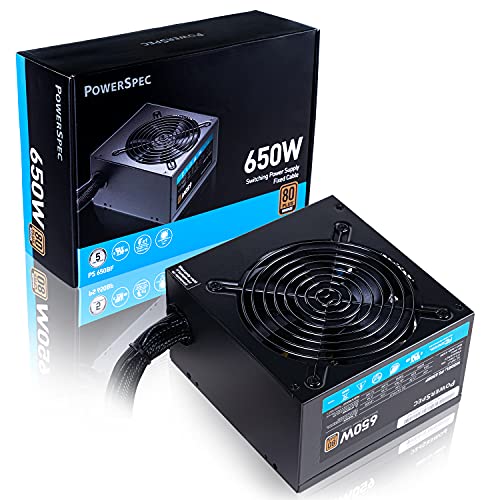 PowerSpec PS 650BF 650 W 80+ Bronze Certified ATX Power Supply