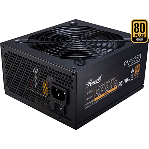 Rosewill PMG750 750 W 80+ Gold Certified Fully Modular ATX Power Supply