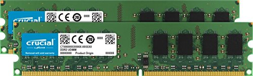 Crucial CT2KIT12864AA800 2 GB (2 x 1 GB) DDR2-800 CL6 Memory