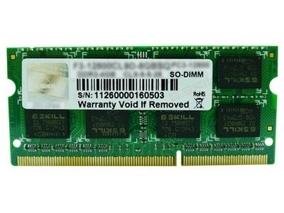 G.Skill F3-1600C10S-8GSQ 8 GB (1 x 8 GB) DDR3-1600 SODIMM CL10 Memory