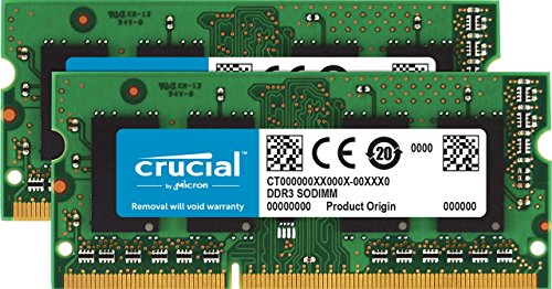Crucial CT2K102464BF186D 16 GB (2 x 8 GB) DDR3-1866 SODIMM CL13 Memory