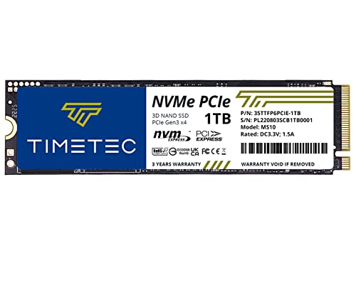 Timetec 35TTFP6PCIE 1 TB M.2-2280 PCIe 3.0 X4 NVME Solid State Drive